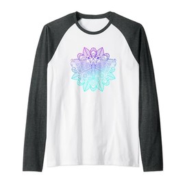 Colorful Cute Butterfly Mandala - Butterflies Raglan Baseball Tee