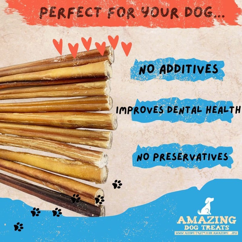 Amazing Dog Treats - Bully Sticks 6 Inch Regular Size