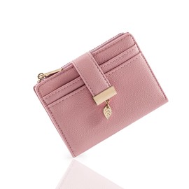 Pomelo Best Women's Small Wallet - Small RFID Wallet with Coin Compartment and Press Stud - Mini Purse in Short Format Women, antique pink, Contemporary
