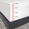 wyewye Single Fitted Sheet, White, 90x190 cm with 40 cm