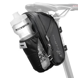 ROCKBROS Bicycle Saddle Bag Bicycle Seat Bag with Bottle Holder for MTB Road Bike Waterproof Scratch-Resistant Reflective with/without Water Bottle