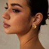 XIXINI Chunky Gold Earrings for Women, 14k Gold Plated Statement
