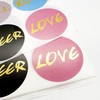180PCS Happy Valentine‘s Day Gold Foil Stickers Gift Labels 2"