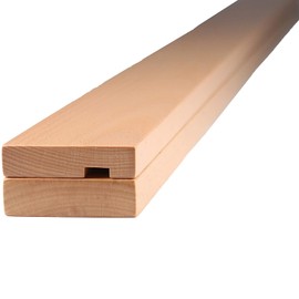 Precision Quilting Tools Wooden Quilt Hanger Rack - 48 Inch Wall Tapestry Hangers with Knob-Less Clamp Design for Quilts, Rugs, and Textiles - Light-Stained Beechwood for Elegant Home Display