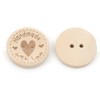 100 wooden buttons, natural handmade with love, in sizes 25