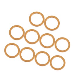 Hihaha 10pcs 30mm ID 40mm OD Motorcycle Exhaust Muffler Pipe Gasket Copper Tone for Honda CG125 Replacement Durable Material