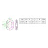 heyous 2PCS Stainless Steel Chain Link M8 Silver Chain Link
