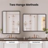 LOAAO Black Bathroom Mirror 16"X24" for Wall, Rectangle Bathroom Vanity