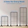 Mutualsign Grid Wall Panel Display Stand 2.1'x5.6' Ft, Movable Floorstanding