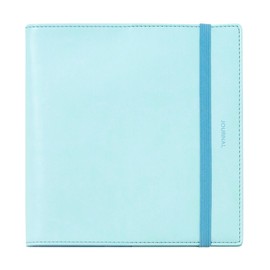 26SDR-SB01-BL Notebook, 2026, Weekly Block Square 148, PU Sewn Jacket Cover/Fan Log, Baby Blue Marks