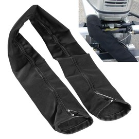 48'' Long Black Zippered Rigging Sleeve Design for Protect Trolling Motor Cable with Zipper,Organized Cable Management