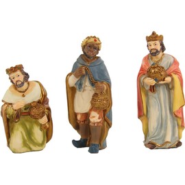 FADEDA 3 x Hlg. Three Kings / Height: 12 cm / Hand-Painted / Detailed Nativity Scene Figures - Christmas Table Decoration Nativity Accessories