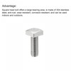sourcing map Square Head Bolt, 2pcs M8x20mm Fully Thread 304