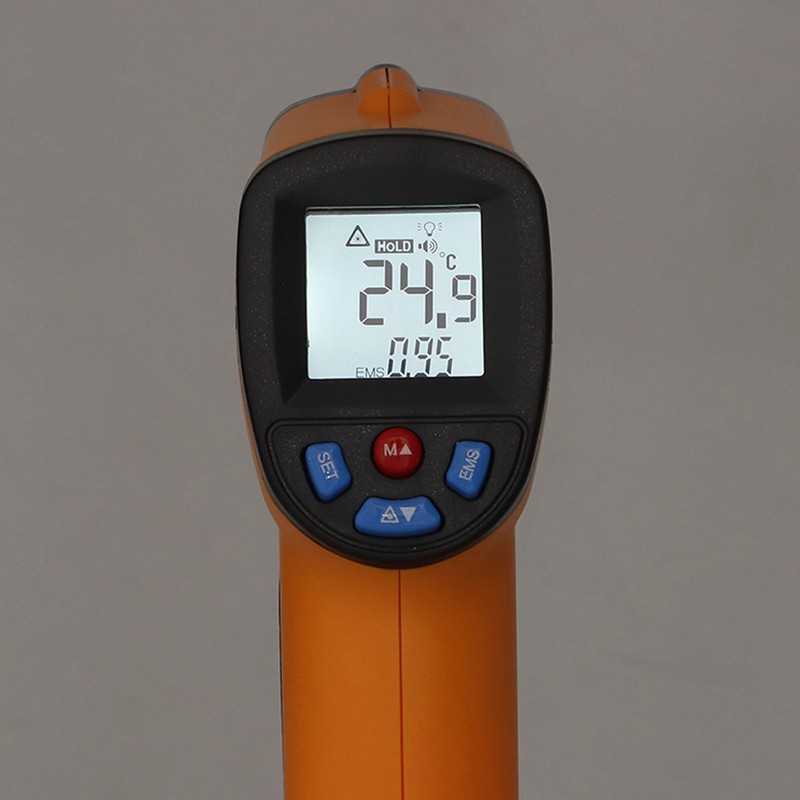 Industrial Infrared Thermometer LCD Digital Handheld Temperature Measuring Gun for