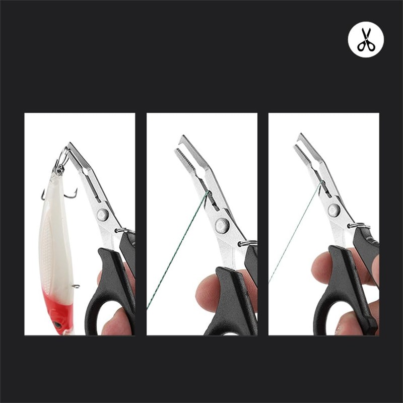 EYAKEG Multifunctional Fishing Plier Fish Hook Remover Cutter Scissors with