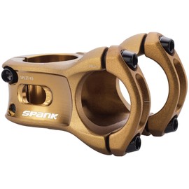 Spank Split Enduro Trail Shotpeen Anodized Bike Stem (33mm) Universal Fit Bicycle Stem Mountain Bike Stem Handlebar Clamp Shotpeen Anodized Stem CNC Optimized (Bronze)