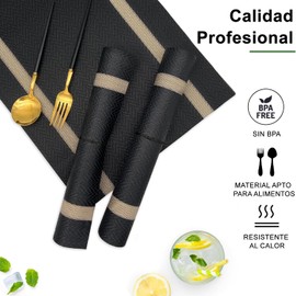 Manteles Individuales, 8 Piezas Tapete de Mesa Antideslizante Resistente al Calor Lavables, Mantel Individual de PVC Práctico y Decorativo para el Hogar, Restaurante, Cocina, Hotel, Cafetería