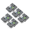 5 Pcs Label Maker Tape Black On White 12mm Width