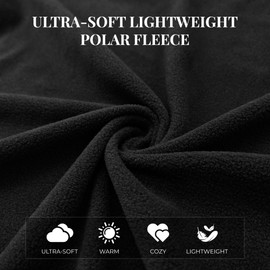 U2SKIIN Ultra Soft Lightweight Fleece Pajamas for Women - Cozy Long Sleeve Lounge Set, Perfect for Relaxing Nights(Black, M)