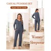 Vlazom Pyjamas Set for Women V-Neck Pj's Sets Soft Two