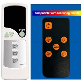 Replacement Remote Control for MasterFlame Electric Fireplace TED20RC