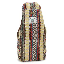 LONGING TO BUY Hemp Sling Backpack - Cross Body Bag - Shoulder Backpack with Adjustable Strap for Men & Women (Multi Yellow-1)