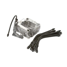 Rig'Em Right Waterfowl J-Weight Decoy Anchors for Deep Water Hunting with Bungee Cords for Easy Anchor Line Storage (6-oz Weights/Per Dozen)