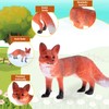 Zomiboo 16-Piece Set Fox Toy Figures Red Fox Figures PVC