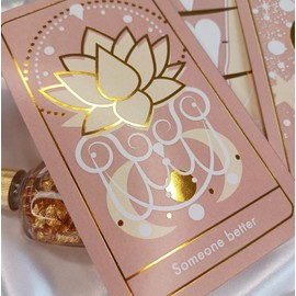 Delaluna Answers Oracle Cards: 53 Love Tarot Cards Deck for Beginners, Hidden Truth Affirmations with Gold Embossing for Women, Angel and Fairy Cards with meanings on them, Witchy gifts for Divination