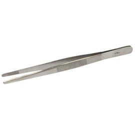 Schecker Ear Tweezers Straight for Dogs Ear Tweezers Stainless Steel Rustproof Ribbed Grip Surface and Tip