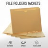 Manila File Jackets, 2 Inch Expansion, Letter Size, Reinforced Straight-Cut