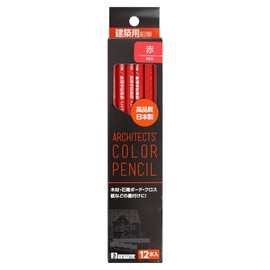 Bigman BAP-R12 Architectural Pencils, Pack of 12, Red