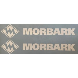 Sticker Decal Vinyl Morbark Wood Chipper White Vinyl Decal 24” Sticker (Set of 2) Equipment Trailer