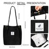 Corduroy Tote Bag for Women Girl Canvas Shoulder Cord Purse