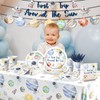 142Pcs First Trip Around The Sun Birthday Decorations Space Theme