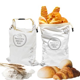 Reusable Homemade Sourdough Bread Bags (Pack of 2) XXL Extra Large - Container for Safe Refrigeration and Freshness of Bread