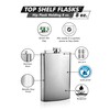 Hip Flask Holding 8 oz - Pocket Size, Stainless Steel,