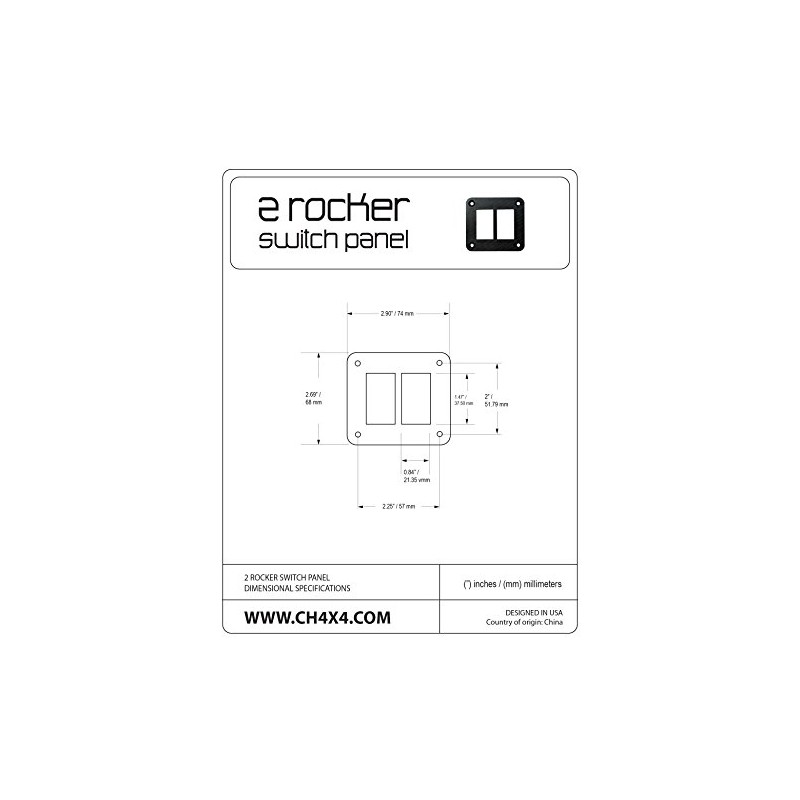 CH4X4 2 Rocker Switch Panel