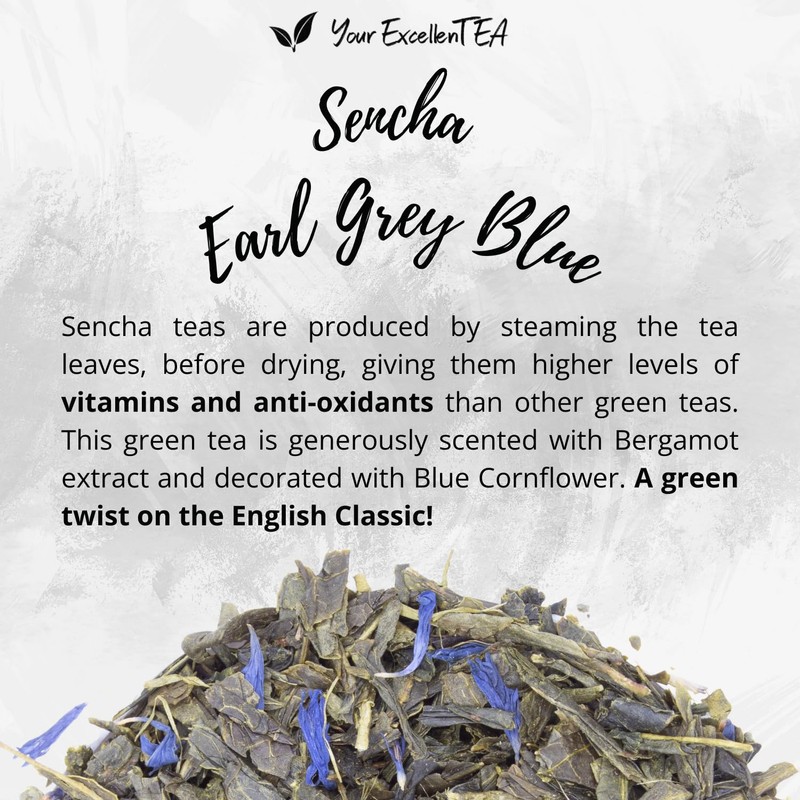 Sencha Green Earl Grey Blue Flower - China Green Loose