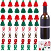 DIYASY 48 Pcs Mini Santa Hats & Christmas Scarf Set,