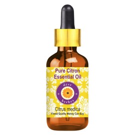 Deve Herbes Pure Citron Essential Oil (Cymbopogon nardus) with Glass Dropper Natural Therapeutic Grade Steam Distilled 5ml (0.16 oz)