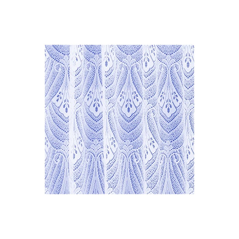 Milan White Net Curtain Art Deco Heavy Quality All Over