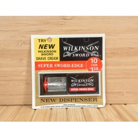 Wilkinson Sword Vintage 60s Wilkinson Sword, 10 count Super Sword-Edge Razor Blades, NOS
