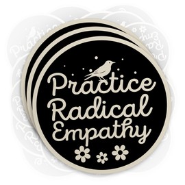 (3Pcs) Radical Empathy Stickers, Leftist Human Rights Empathy Feminist Resistance Waterproof Die-Cut Vinyl Sticker for Kindle Laptop Water Bottle Hard Hat Tumbler Decal Gift for Her Him 2 Inches
