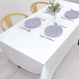 Style Decor W4703800 Tablecloth, 100% Cotton, Fashionable, Rectangle, Northern Europe, 47.2 x 59.1 inches (120 x 150 cm), Standard, Plain Twill, White