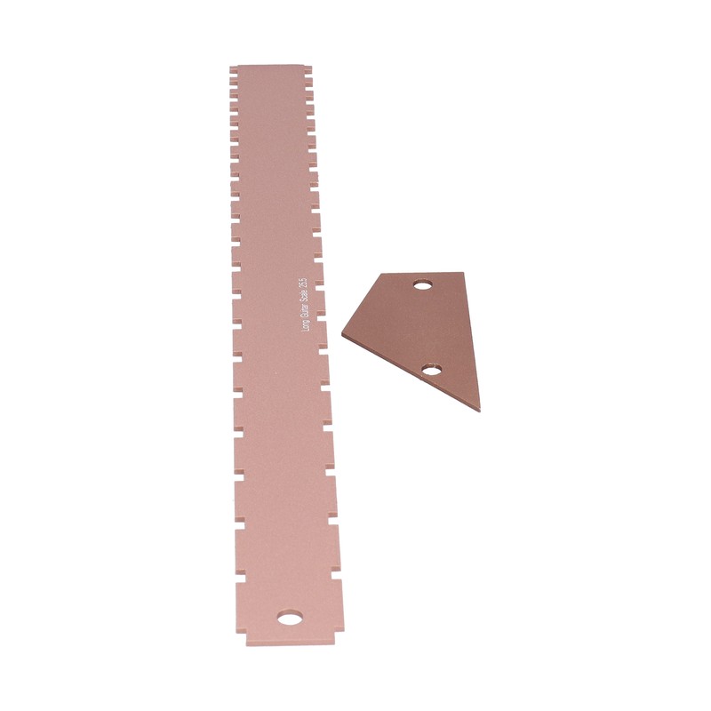 Guitar Measuring Tool Set Silver Aluminum Neck Straight Edge Fret