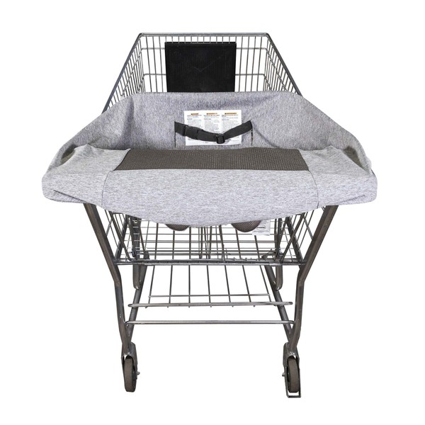 Boppy Compact Shopping Cart Cover, Antibacterial Treated, Gray Heathered with