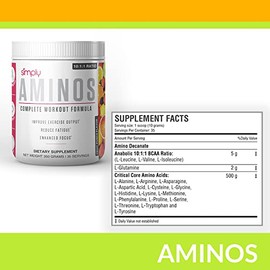 Aminos complete workout Formula 350 gramos 35 servicios sabor Sandia  Formula de Entrenamiento Completa                                               