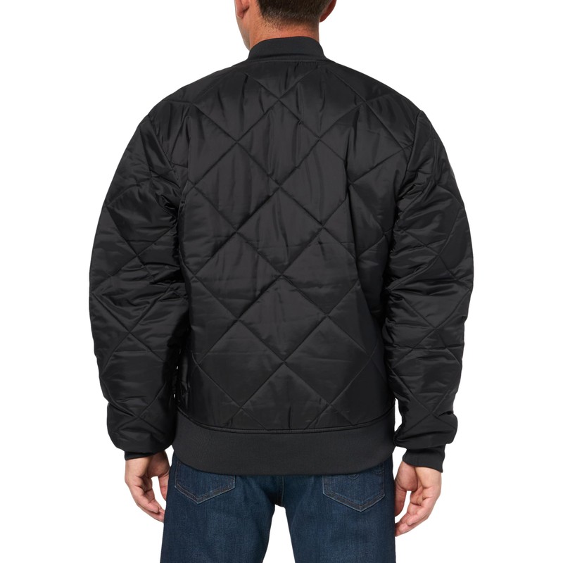 Diamond Quilted Jacket, BLACK, M
