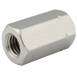 Hexagonal sleeves (spacer sleeves) – M8 x 30 – (5 pieces) – Threaded sleeves in hexagonal design (length: 30 mm) – Long nuts – Stainless steel A2 (V2A) – SC9179 SC-Normteile